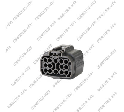 CONNECTEUR AUTOMOBILE ÉTANCHE 14 VOIES  — PRISE GRISE AVEC JOINT ROUGE