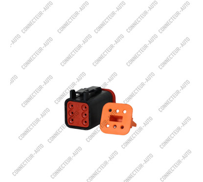 CONNECTEUR DEUTCH 6 VOIES NOIR