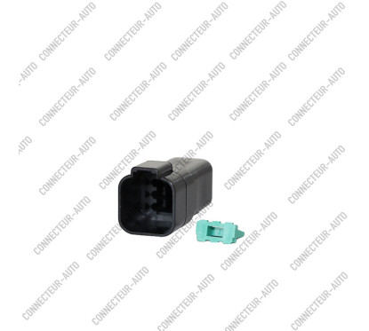 CONNECTEUR 6 VOIES NOIR FEMELLE TYPE DEUTCH