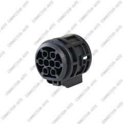CONNECTEUR ROND 8 VOIES AVEC JOINT ROUGE
