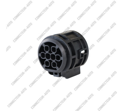 CONNECTEUR ROND 8 VOIES AVEC JOINT ROUGE