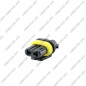CONNECTEUR 2 VOIES NOIR AVEC JOINT JAUNE