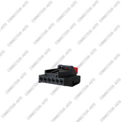 CONNECTEUR 6 VOIES AVEC VEROU ROUGE