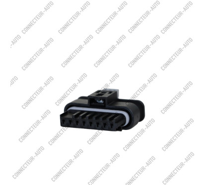 CONNECTEUR 8 VOIES AVEC JOINT ET SÉCURITÉ GRIS