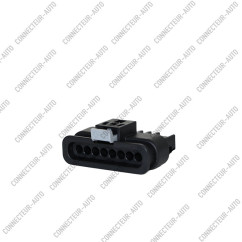 CONNECTEUR 8 VOIES AVEC JOINT ET SÉCURITÉ GRIS