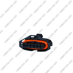 CONNECTEUR 6 VOIES AVEC JOINT ORANGE