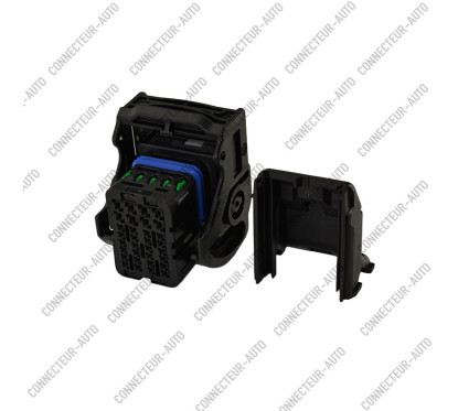 CONNECTEUR ECU 32 VOIES NOIR ISOLANT BLEU SÉCURITÉ VERTE