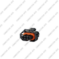 CONNECTEUR 3 VOIES AVEC JOINT ORANGE