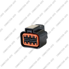 CONNECTEUR 8 VOIES AVEC JOINT ET SÉCURITÉ ORANGE