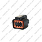 CONNECTEUR 8 VOIES AVEC JOINT ET SÉCURITÉ ORANGE