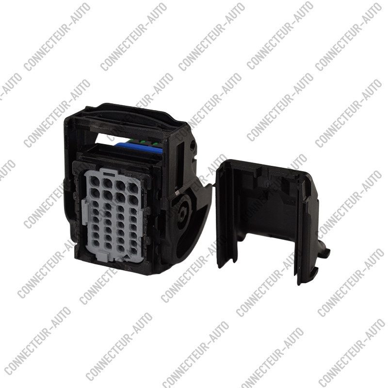 CONNECTEUR ECU 32 VOIES NOIR ISOLANT BLEU SÉCURITÉ VERTE