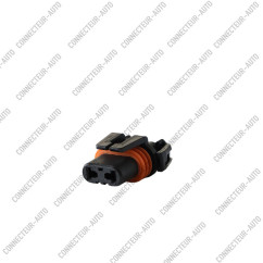 CONNECTEUR 2 VOIES AVEC JOINT ORANGE