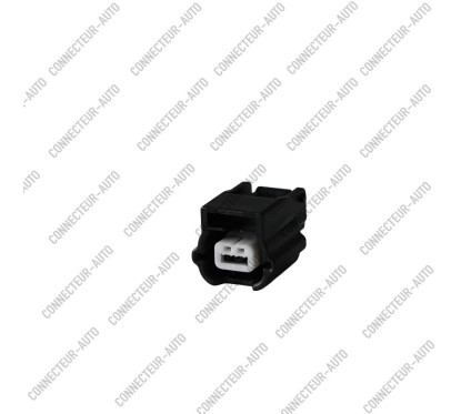 CONNECTEUR 2 VOIES AVEC VERROU BLANC