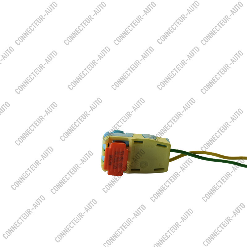 CONNECTEUR 2 VOIES AVEC VERROU ORANGE