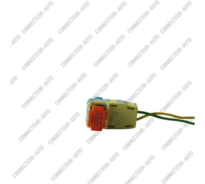 CONNECTEUR 2 VOIES AVEC VERROU ORANGE