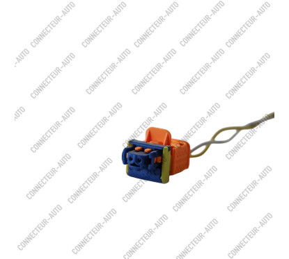 CONNECTEUR 2 VOIES AVEC VERROU ORANGE