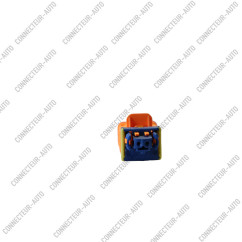 CONNECTEUR 2 VOIES AVEC VERROU ORANGE