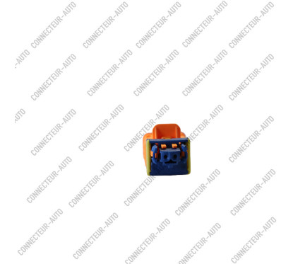 CONNECTEUR 2 VOIES AVEC VERROU ORANGE
