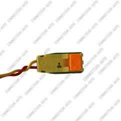 CONNECTEUR 2 VOIES AVEC VERROU ORANGE