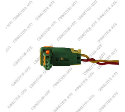 CONNECTEUR 2 VOIES AVEC VERROU ORANGE