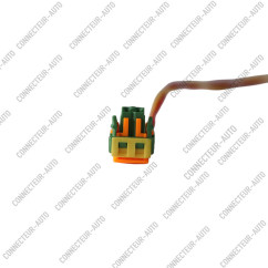 CONNECTEUR 2 VOIES AVEC VERROU ORANGE