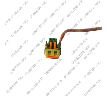 CONNECTEUR 2 VOIES AVEC VERROU ORANGE