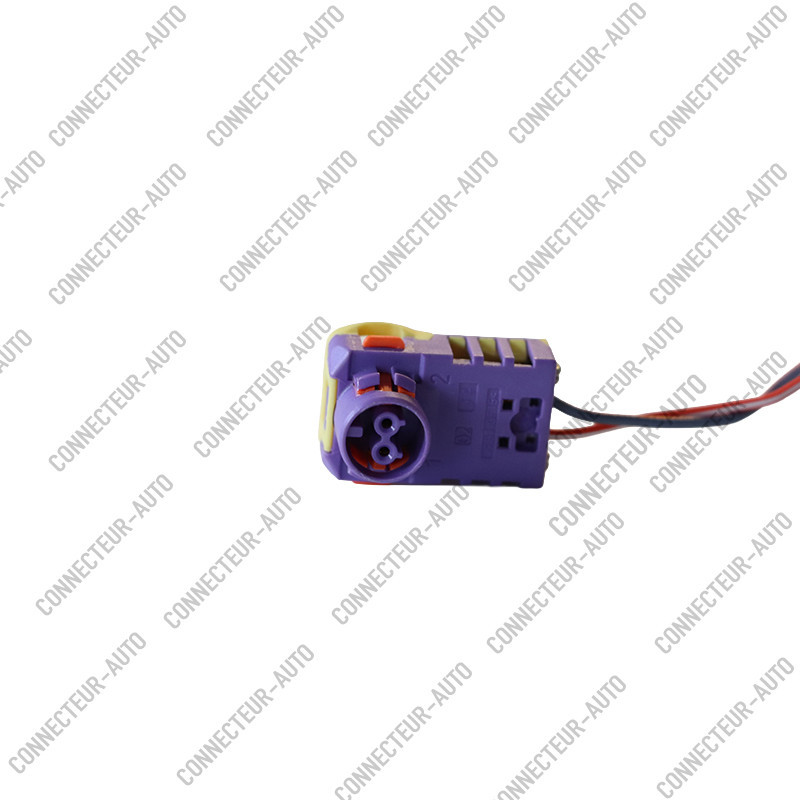 CONNECTEUR 2 VOIES AVEC VERROU ORANGE