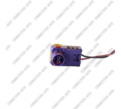 CONNECTEUR 2 VOIES AVEC VERROU ORANGE