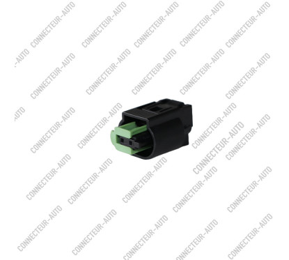 CONNECTEUR 2 VOIES AVEC VERROU VERT