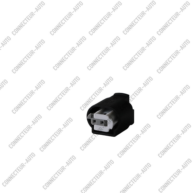 CONNECTEUR 2 VOIES JOINT GRIS AVEC VERROU BLANC