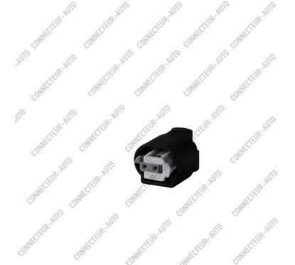 CONNECTEUR 2 VOIES JOINT GRIS AVEC VERROU BLANC