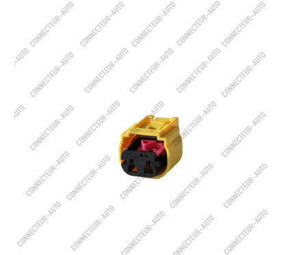CONNECTEUR JAUNE JOINT BLANC AVEC VERROU ROSE