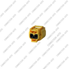 CONNECTEUR JAUNE JOINT BLANC AVEC VERROU ROSE