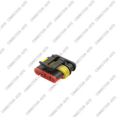 CONNECTEURS ÉTANCHE 4 VOIES POUR TERMINAL FEMELLE - 5 PCS