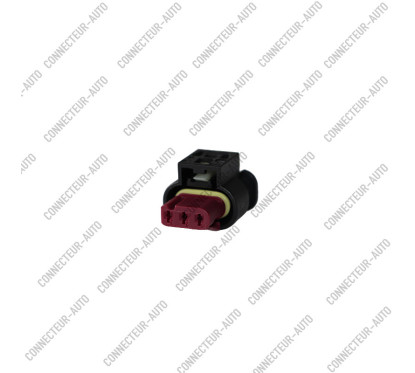 CONNECTEUR 3 VOIES JOINT JAUNE VERROU BLANC