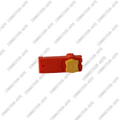 CONNECTEUR 2 VOIES ORANGE AVEC VERROU JAUNE