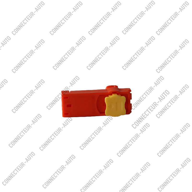 CONNECTEUR 2 VOIES ORANGE AVEC VERROU JAUNE