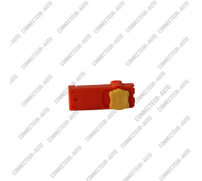 CONNECTEUR 2 VOIES ORANGE AVEC VERROU JAUNE