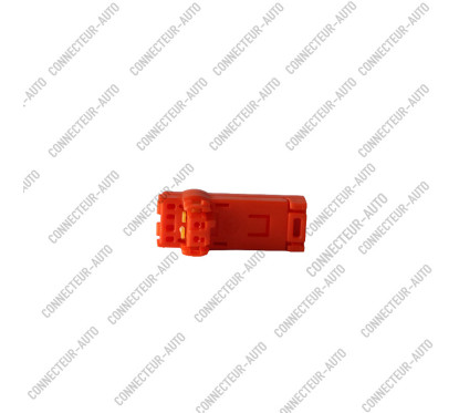 CONNECTEUR 2 VOIES ORANGE AVEC VERROU JAUNE