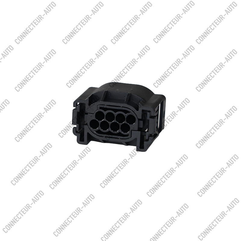 CONNECTEUR 8 VOIES AVEC JOINT BLANC ET VERROU VERT