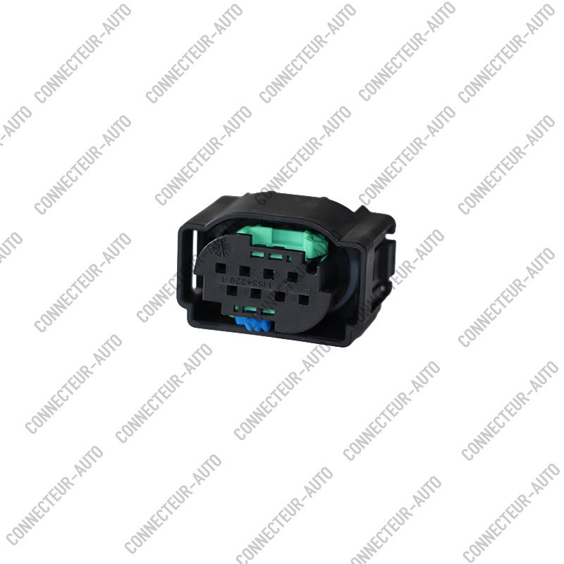 CONNECTEUR 8 VOIES AVEC JOINT BLANC ET VERROU VERT