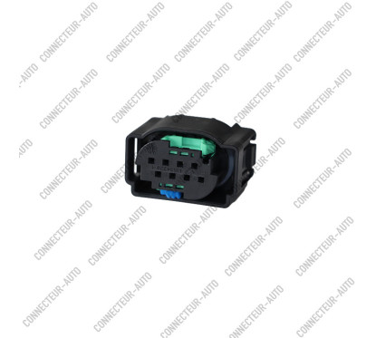 CONNECTEUR 8 VOIES AVEC JOINT BLANC ET VERROU VERT