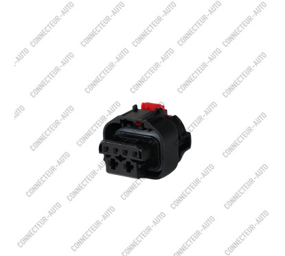 CONNECTEUR 6 VOIES JOINT GRIS ET VERROU ROUGE