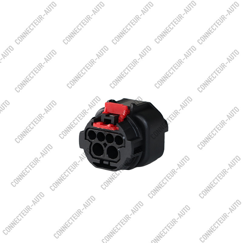 CONNECTEUR 6 VOIES JOINT GRIS ET VERROU ROUGE