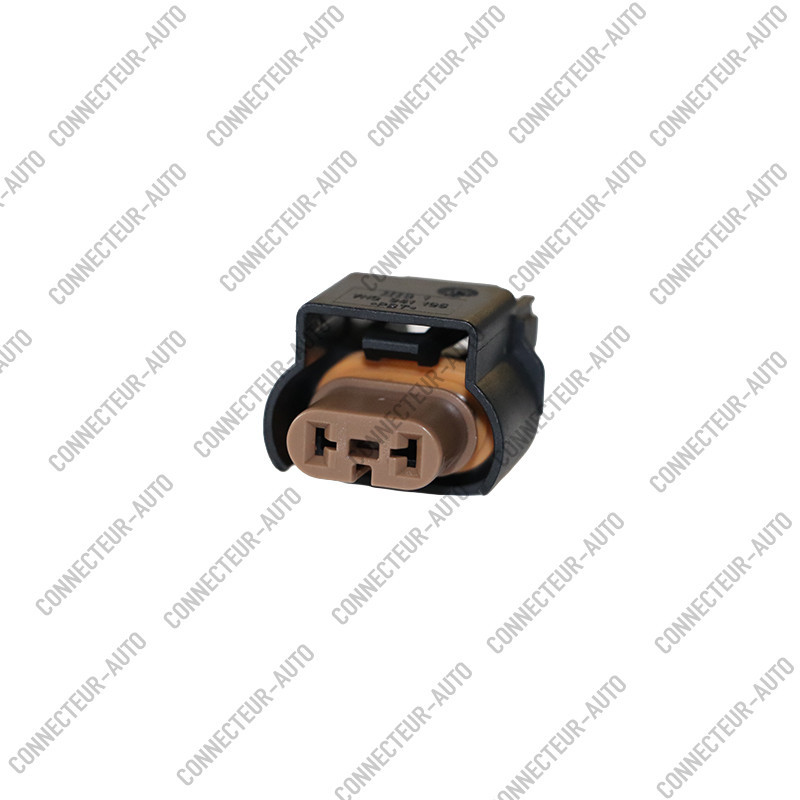 CONNECTEUR 2 VOIES JOINT MARRON AVEC VERROU MARRON