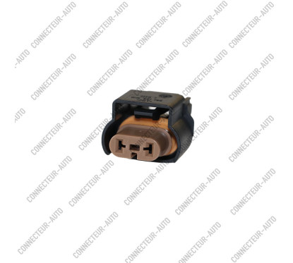 CONNECTEUR 2 VOIES JOINT MARRON AVEC VERROU MARRON