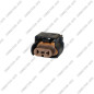 CONNECTEUR 2 VOIES JOINT MARRON AVEC VERROU MARRON
