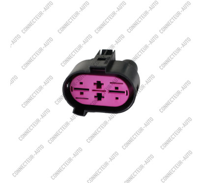 CONNECTEUR 4 VOIES JOINT ROUGE ET EXT ROSE