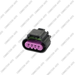 CONNECTEUR FEMELLE 4 VOIES AVEC JOINT VERT ET FACE VIOLETTE