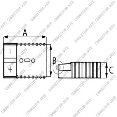 CONNECTEUR DE PUISSANCE - 175 A - CABLE 53.5 MM2